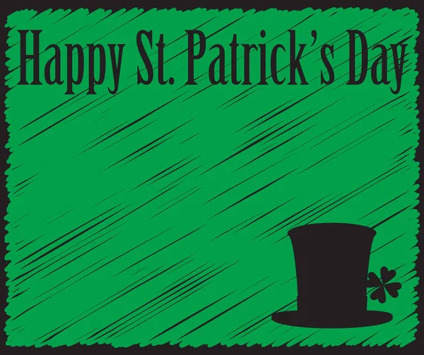 Grunged Happy Saint Patricks Day zielona karta — Wektor stockowy