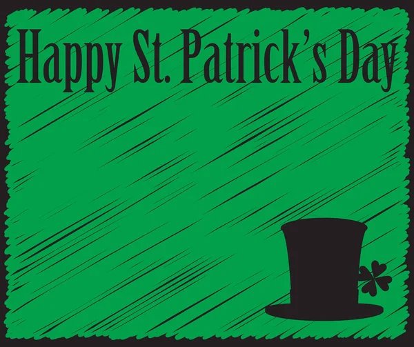 Grunge feliz Saint Patricks Dia Green Card — Vetor de Stock