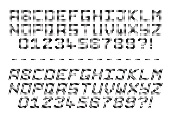 Design dell'alfabeto a punti — Vettoriale Stock