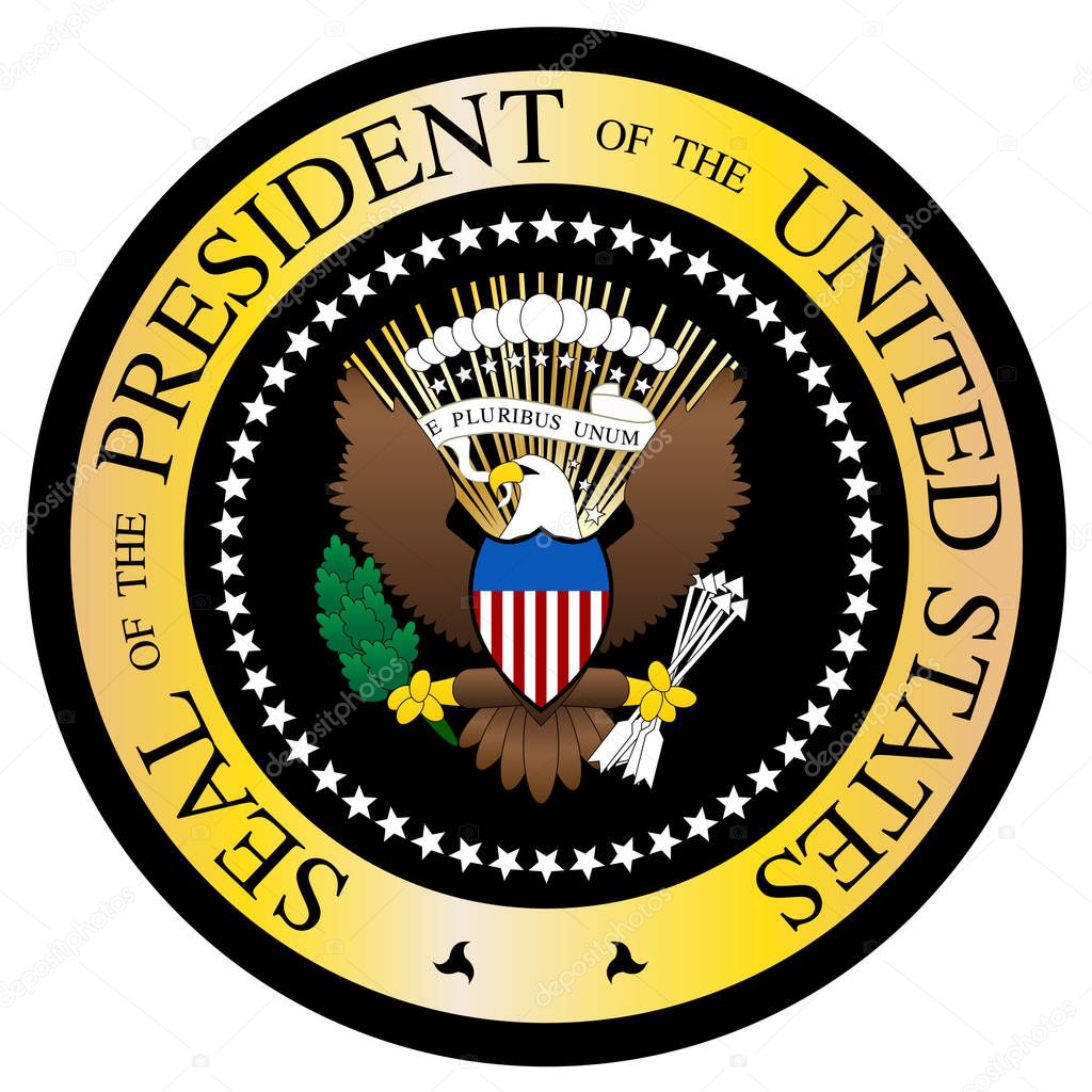 Presidential Seal Black And Gold 