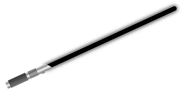Světelný meč plná černá — Stockový vektor