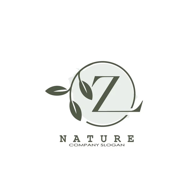 Letter Nature Floral Λογότυπο Αφηρημένη Έννοια Σχεδιασμού Λογότυπο Διάνυσμα Φυσικά — Διανυσματικό Αρχείο