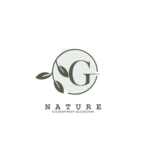 Λογότυπο Της Floral Letter Nature Αφηρημένη Έννοια Σχεδιασμού Λογότυπο Διάνυσμα — Διανυσματικό Αρχείο
