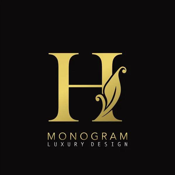 Golden Initial Letter Luxury Logo Icon Classy Vintage Design Concept — Διανυσματικό Αρχείο