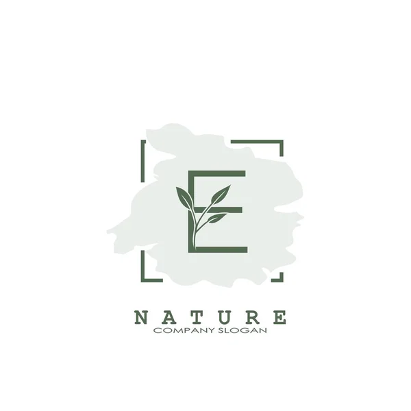 Απλό Letter Nature Floral Λογότυπο Εικονίδιο Αφηρημένη Έννοια Σχεδιασμού Vector — Διανυσματικό Αρχείο