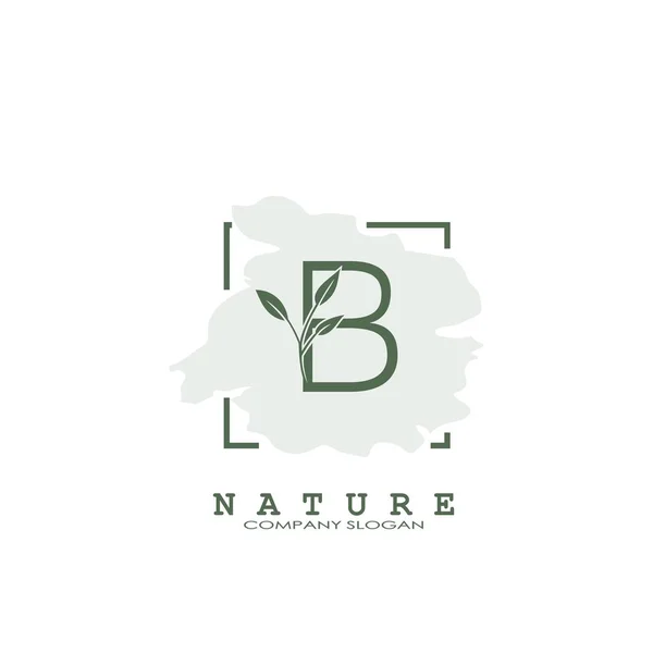 Einfaches Letter Nature Floral Logo Symbol Abstraktes Vektor Logo Design — Stockvektor