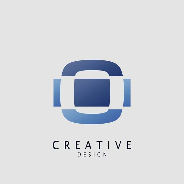 Logotipo Espaço Negativo Letra Techno Geométrico Forma Geométrica Conceito Design — Vetor de Stock
