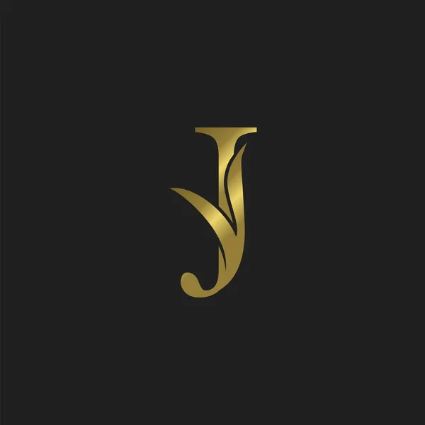 Golden Initial Letra Logotipo Lujo Diseño Vectores — Archivo Imágenes Vectoriales