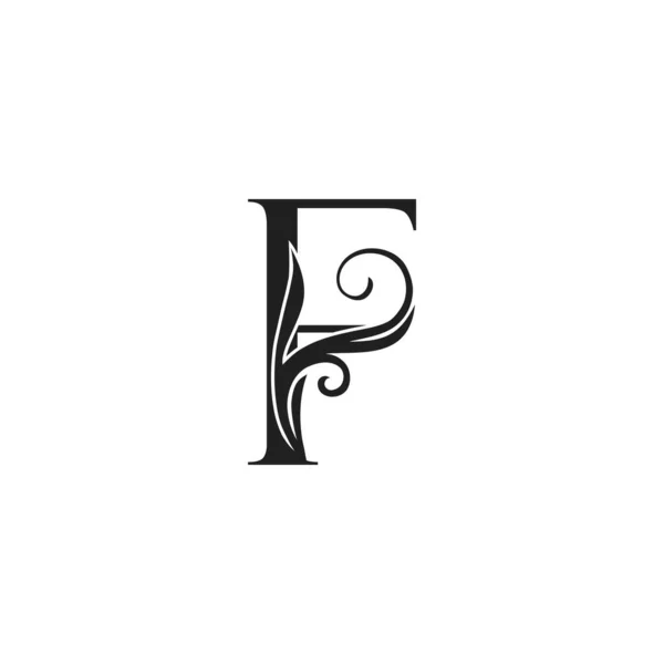 Monogram Luxury Initial Logo Letter Vector Design Concept Luxe Bloemblaadje — Stockvector