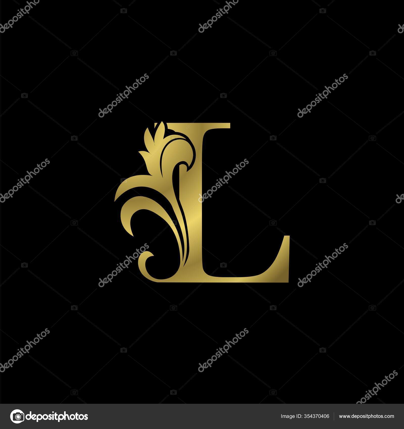 Initials Lv Logo Luxurious Golden Letters Stock Vector (Royalty Free)  566816866