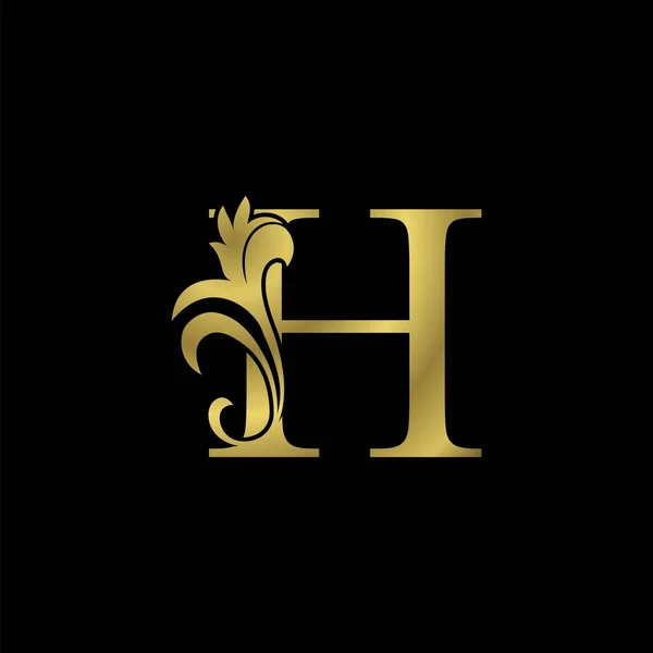 Golden Initial Letter Luxurious Lologo Icon Vintage Luxury Vector Design — 스톡 벡터