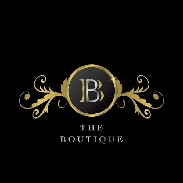 Golden Circle Logo Luxury Boutique Vector Design 컨셉트 — 스톡 벡터