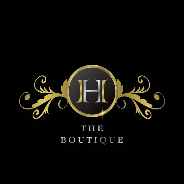 Golden Circle Logo Boutique Luxe Concept Design Vectoriel — Image vectorielle