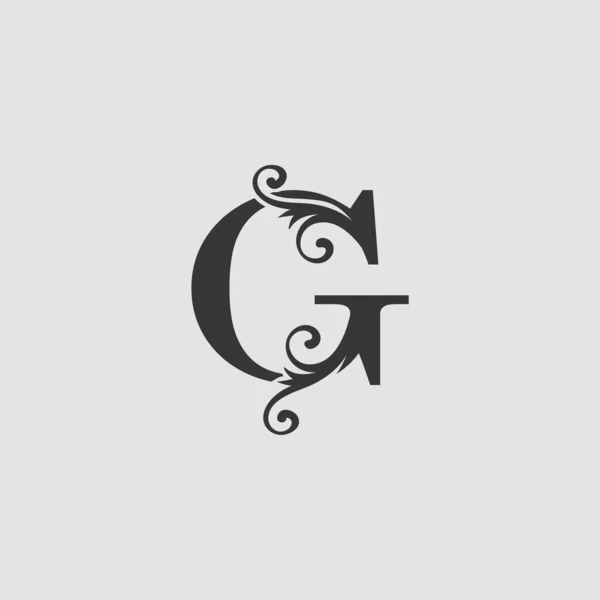 Monogram Luxury Letter Logo Iniziale Icona Concetto Design Vettoriale — Vettoriale Stock