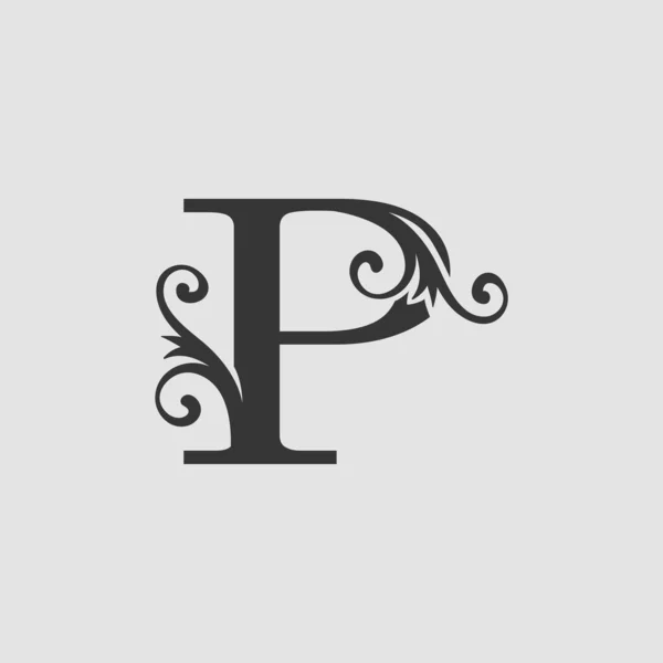 Monogram Luxury Letter Initial Logo Icon Vector Design Concept — 스톡 벡터