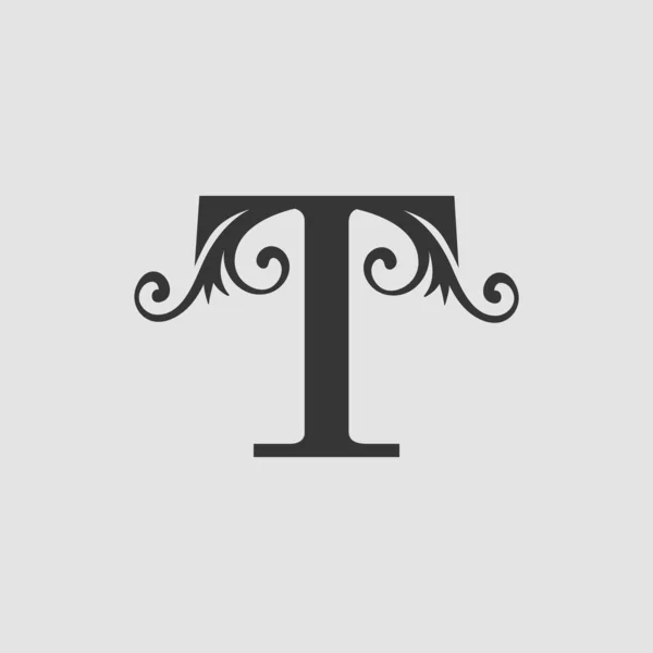 Monogram Luxury Letter T初期ロゴアイコンベクトルデザインコンセプト — ストックベクタ