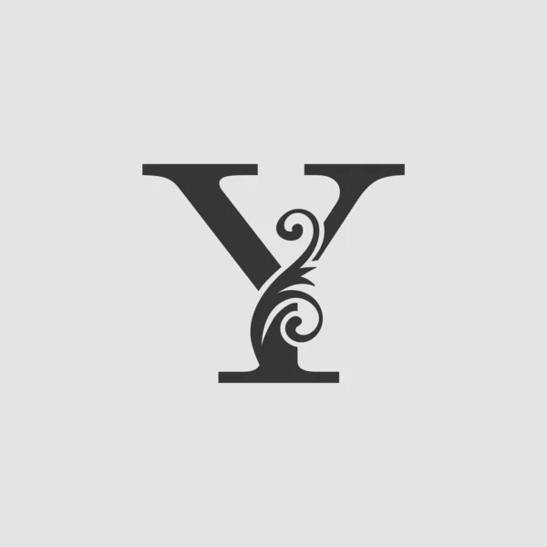 Monogram Lüks Harf Logo Simgesi Vektör Tasarım Konsepti — Stok Vektör