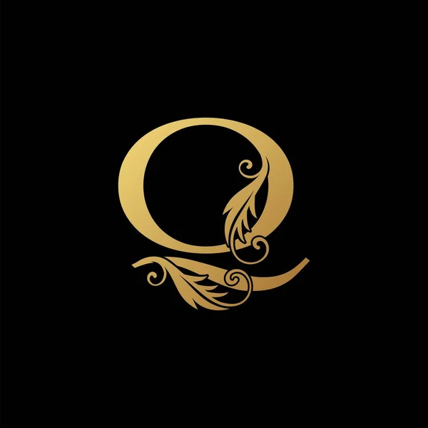 Letter Golden Počáteční Luxusní Logo Ikona Koncept Vektorového Designu Monogramu — Stockový vektor