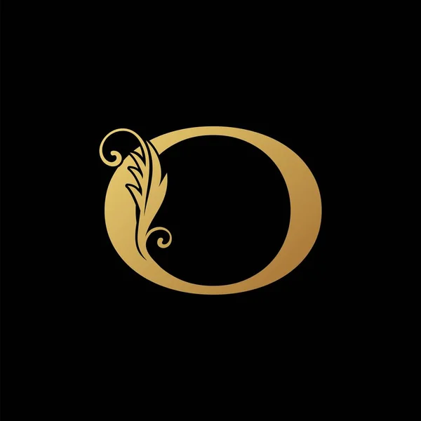 Letter Golden Initial Luxury Logo Icon Monograma Conceito Design Vetorial — Vetor de Stock