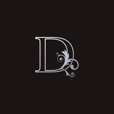 Monogram Ana Hattı Lüks Mektup D Logo Simgesi, basit lüks iş vektör tasarımı konsepti.