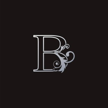 Monogram Ana Hattı Lüks Mektup B Logo Simgesi, basit lüks iş vektör tasarımı konsepti.