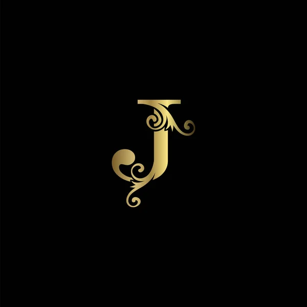 Golden Počáteční Písmeno Luxusní Logo Ikona Vintage Luxusní Vektor Design — Stockový vektor