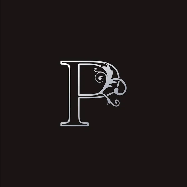 Monogram Vázlat Luxury Initial Letter Logo Ikon Egyszerű Luxus Üzleti — Stock Vector