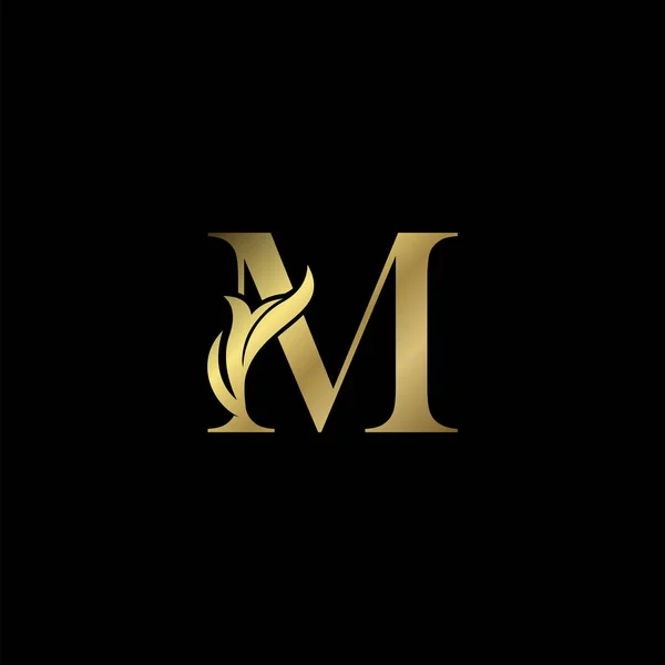 Золотий Початковий Лист Значок Розкішного Логотипу Старовинний Розкішний Векторний Дизайн — стоковий вектор