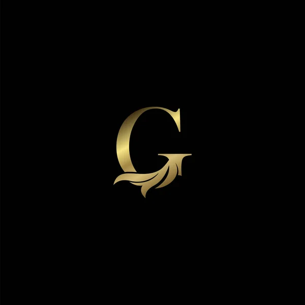 Golden Initial Letter Luxury Logo Icon Vintage Privilious Vector Design — 스톡 벡터