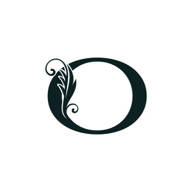 Monogram İlk Mektup O lüks logo simgesi, lüks iş dünyası için lüks vektör tasarım alfabe alfabesi harfi.