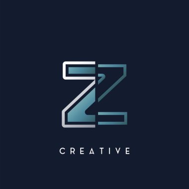 Soyut Tekno Özet Harf Z Logo Vektör Tasarımı.
