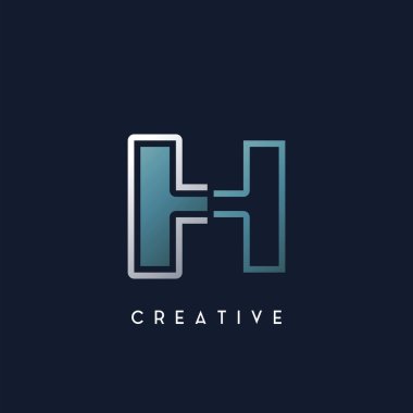 Soyut Tekno Özet H Harfi Logo Vektör Tasarımı.