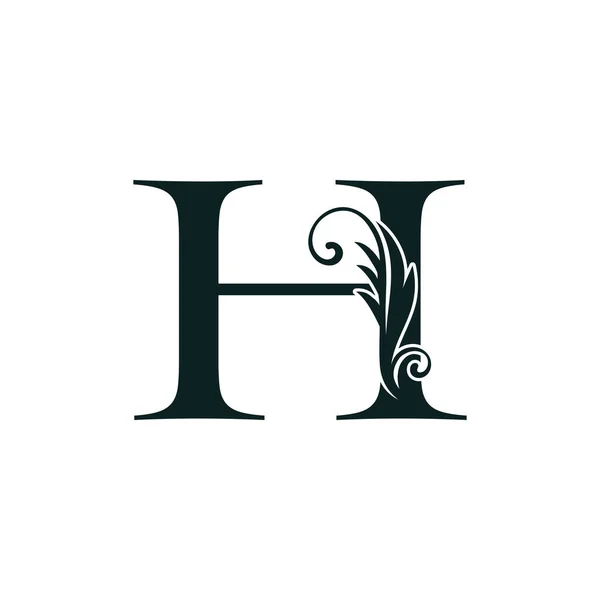 Monogram Initial Letter H luxury logo icon, luxurious vector design concept alphabet letter for vintage luxury business.