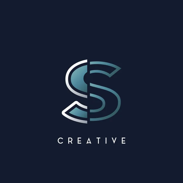 Soyut Tekno Ana Hattı S Logo Vektör Tasarımı.