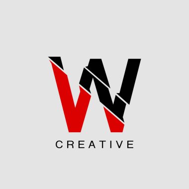 Monogram Soyut Tekno Başlangıç Harfi W Logo ikon vektör tasarımı