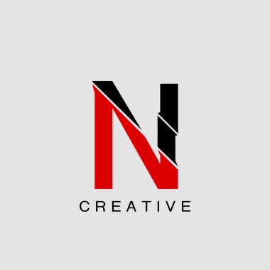 Monogram: Soyut Tekno Başlangıç Harfi N Logo simgesi vektör tasarımı