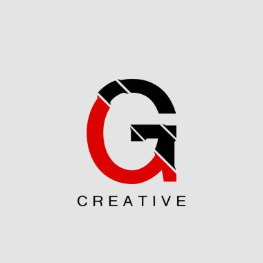 Monogram Soyut Tekno Başlangıç Harfi G Logo ikon vektör tasarımı