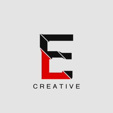 Monogram: Soyut Tekno Başlangıç Harfi E Logo ikon vektör tasarımı