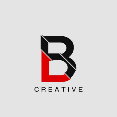 Monogram: Soyut Tekno Başlangıç Harfi B Logo ikon vektör tasarımı