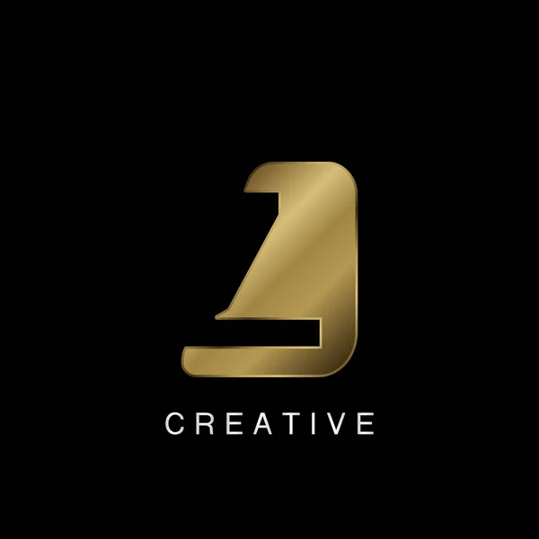 Золота Абстрактна Технічна Літера Логотип Концепція Креативного Негативного Простору Векторний — стоковий вектор