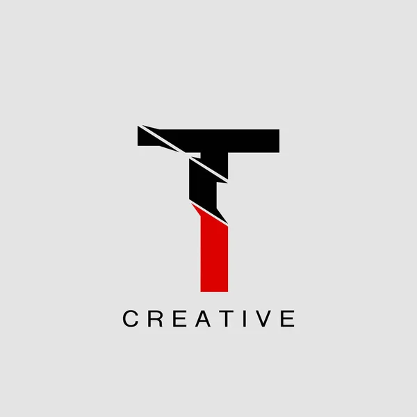 Monogram Abstrakt Techno Initial Bokstav Logo Ikon Vektor Design — Stock vektor
