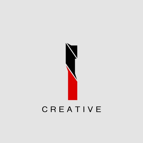 Monogram Abstract Techno Initial Letter Logo Icon Vector Design — Stock Vector