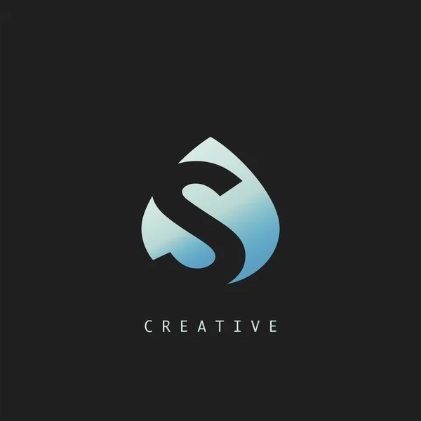 Icono Abstracto Del Logotipo Techno Letter Concepto Diseño Vectorial Forma — Vector de stock