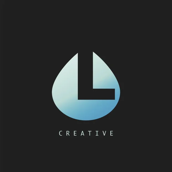 Icono Abstracto Del Logotipo Techno Letter Concepto Diseño Vectorial Forma — Vector de stock