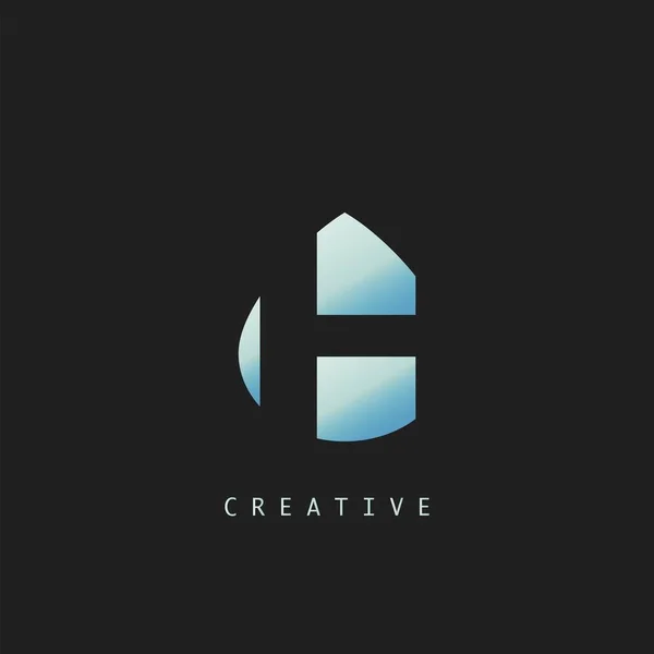 Icono Abstracto Del Logotipo Techno Letter Concepto Diseño Vectorial Forma — Vector de stock