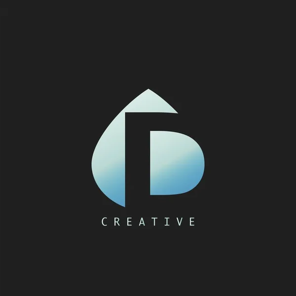 Abstract Techno Letter Logo Icon Vector Design Concept Water Drop — Stock Vector