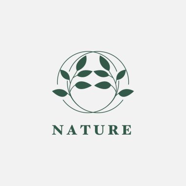 OO Harf Logosu Doğa Yaprağı, vektör logosu konsepti botanik çiçek yaprağı ve doğa işi için ilk harf logosu simgesi.