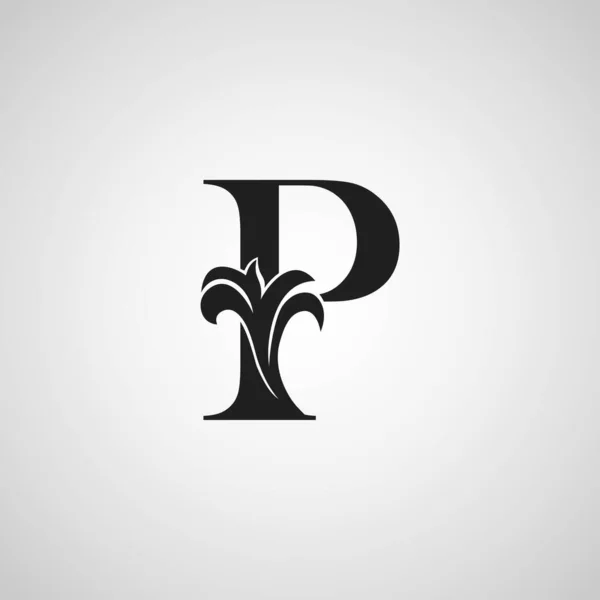 Letter Monogram Initieel Logo Pictogram Eenvoudige Luxe Vector Ontwerp Concept — Stockvector