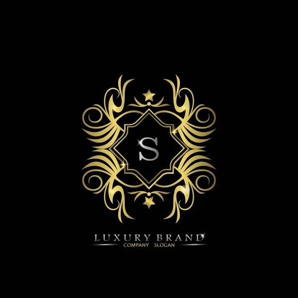 Χρυσό Γράμμα Luxury Brand Logo Vector Design Concept Initial Luxuries — Διανυσματικό Αρχείο
