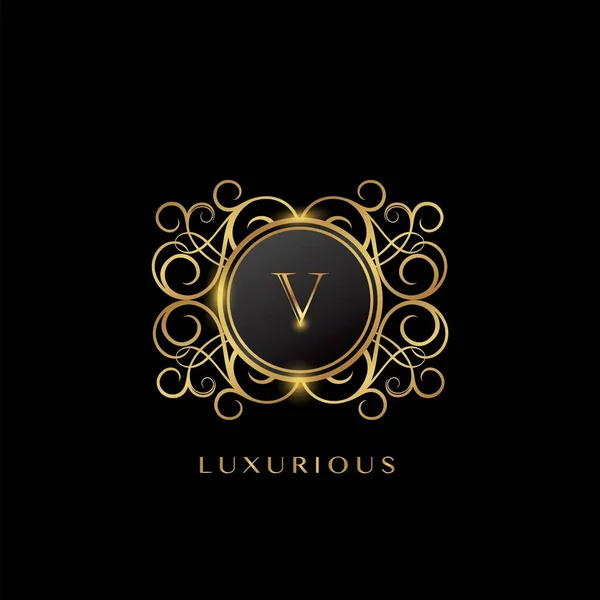 Elegance Golden Luxurious Letter Логотип Концепция Векторного Дизайна Геометрическая Форма — стоковый вектор